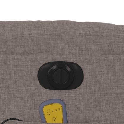 Електрически масажен наклоняем стол, таупе, текстил