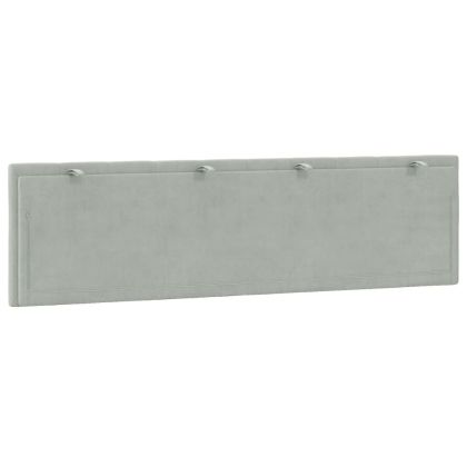 Мека табла за легло Hanko, светлосива, 180 см, кадифе