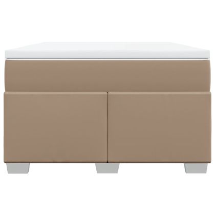 Боксспринг легло с матрак, капучино, 120x190 см, еко кожа