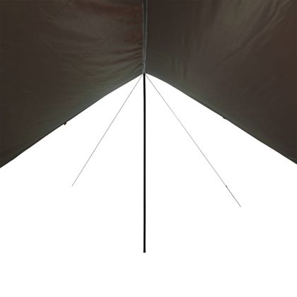 Брезент за къмпинг, кафяв, 462x306x211 см, водоустойчив