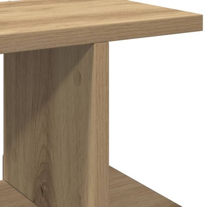 Стенни рафтове 2 бр дъб артизан 105x18x20 см инженерно дърво