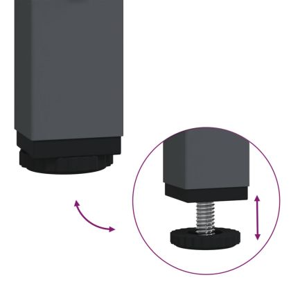 Бюфет, антрацит, 68x39x73,5 см, студеновалцувана стомана