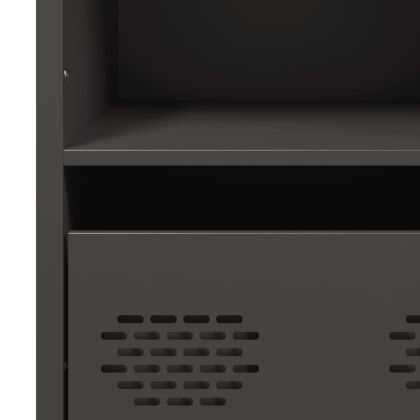 Висок шкаф, черен, 68x39x103,5 см, стомана