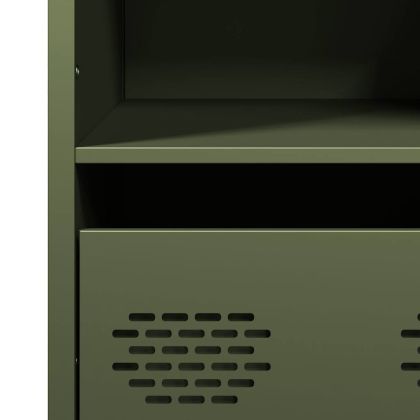 Висок шкаф, маслиненозелен, 35x39x103,5 см, стомана