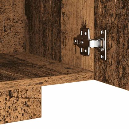 ТВ шкаф с LED осветление, 160x35x40 см, инженерно дърво