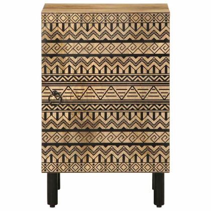 Шкаф за баня, 38x33,5x160 см, масивно мангово дърво