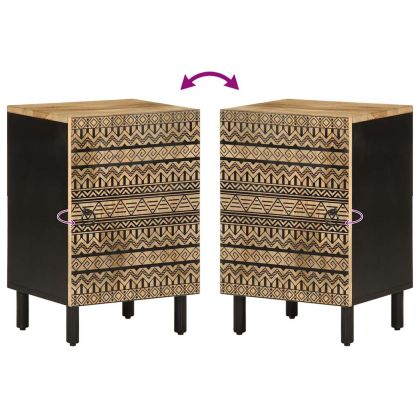 Шкаф за баня, 38x33,5x160 см, масивно мангово дърво