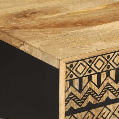 Шкаф за баня, 38x33,5x160 см, масивно мангово дърво