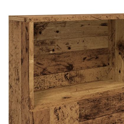 Табла за легло тип шкаф, старо дърво, 140x19x103,5 см