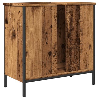 Шкаф за мивка, старо дърво, 60x30x60 см, инженерно дърво