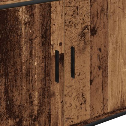 Шкаф за мивка, старо дърво, 80x30x60 см, инженерно дърво