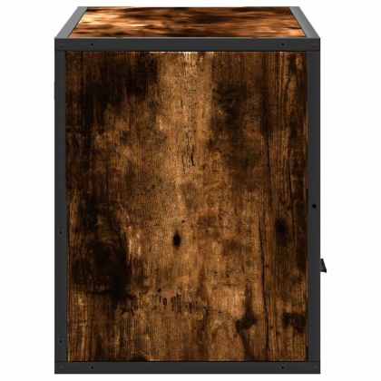 ТB шкаф, опушен дъб, 80x31x39,5 см, инженерно дърво и метал