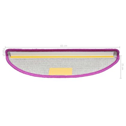 Изтривалки за стълби, 10 бр., 65x21x4 см, лилави, полукръгли, големи