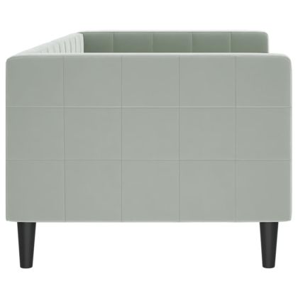 Кушетка, светлосива, 80x200 см, кадифе