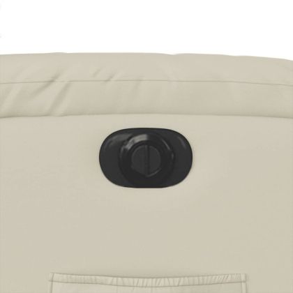 Електрически наклоняем стол, кремав, изкуствена кожа