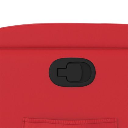 Изправящ реклайнер стол, червен, изкуствена кожа