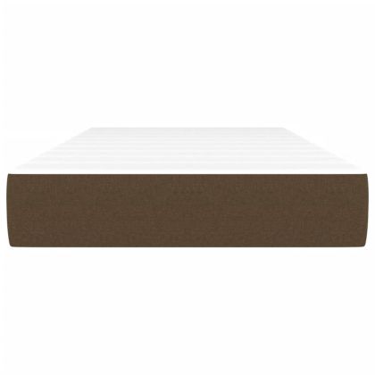 Матрак за легло с покет пружини тъмнокафяв 120x190x20 см плат