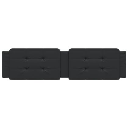 Мека табла за легло Zadar, черна, 200 см, изкуствена кожа
