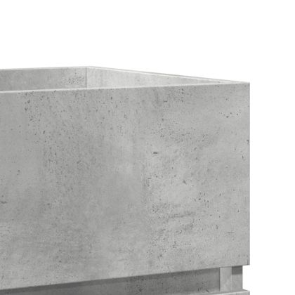 Шкаф за мивка, бетонно сив, 41x38,5x45 см, инженерно дърво