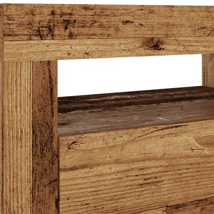 ТВ шкаф с LED осветление, 120x35x40 см, инженерно дърво