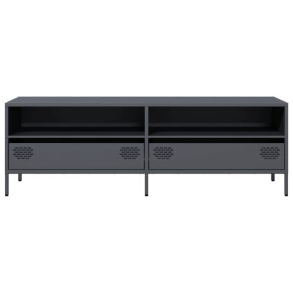 ТВ шкаф, антрацит, 135x39x43,5 см, студеновалцувана стомана