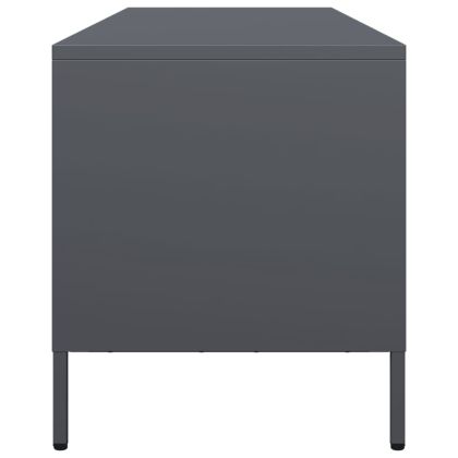 ТВ шкаф, антрацит, 135x39x43,5 см, студеновалцувана стомана