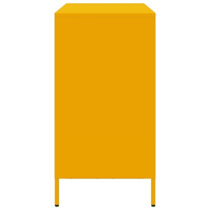 Бюфет, горчица жълто, 101,5x39x73,5см, студеновалцувана стомана