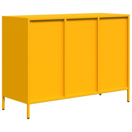 Бюфет, горчица жълто, 101,5x39x73,5см, студеновалцувана стомана