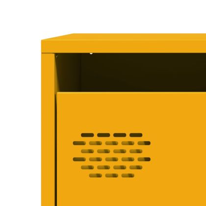 Бюфет, горчица жълто, 101,5x39x73,5см, студеновалцувана стомана