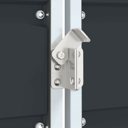 Навес за 2 коша на колела, aнтрацит, 144x81x113 см, стомана