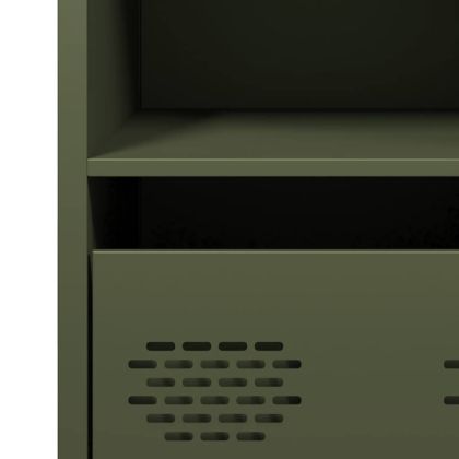 Бюфет, маслиненозелен, 68x39x73,5 см, студеновалцувана стомана