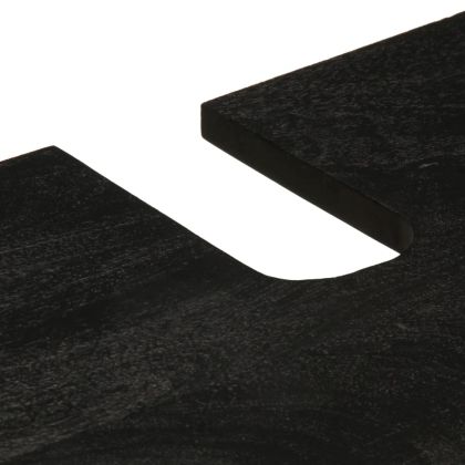 Комплект мебели за баня от 3 части, черен, инженерно дърво