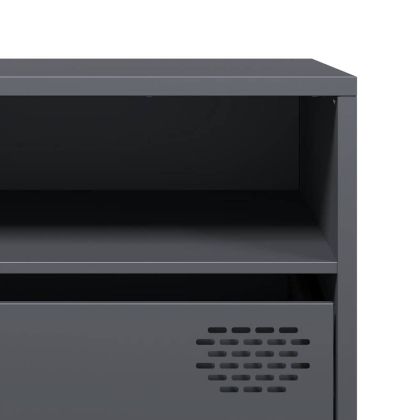 ТВ шкаф, антрацит, 202x39x43,5 см, студеновалцувана стомана