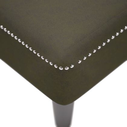 Кушетка с възглавница и десен подлакътник зелен изкуствена кожа