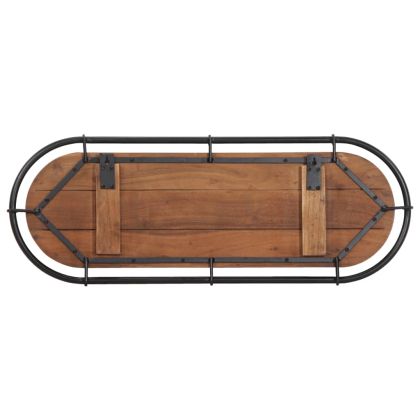 Стенна закачалка с 5 куки, регенерирано дърво масив