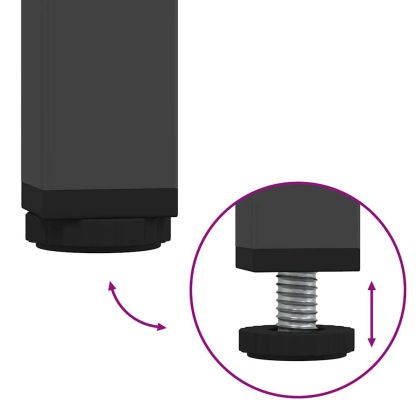 ТВ шкаф, черен, 101,5x39x43,5 см, студеновалцувана стомана