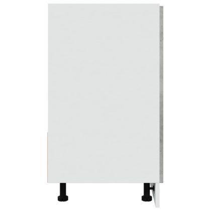 Шкаф за мивка "Lyon", сив, бетонен, 80x46x81,5 см, инженерно дърво