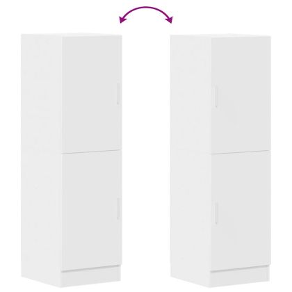 Кухненски шкаф, бял, 38x41,5x131,5 см, инженерно дърво