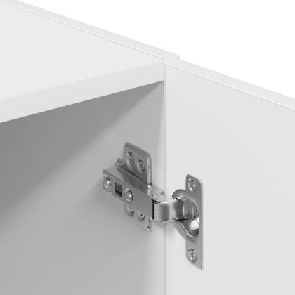 Кухненски шкаф, бял, 38x41,5x131,5 см, инженерно дърво