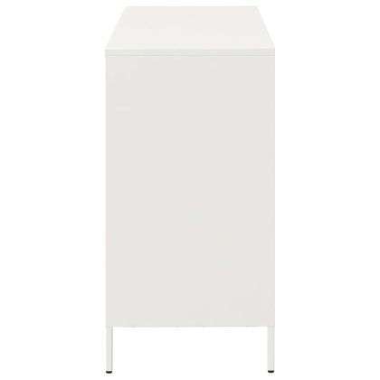 Бюфет, бял, 101,5x39x73,5 см, студеновалцувана стомана