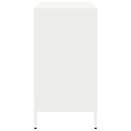 Бюфет, бял, 101,5x39x73,5 см, студеновалцувана стомана