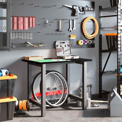 Работна маса тъмнокафяв 100x60x81,5 см дъб масив