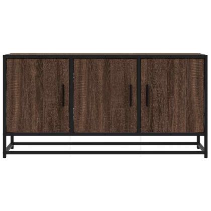 ТB шкаф, кафяв дъб, 100x35x50 см, инженерно дърво и метал