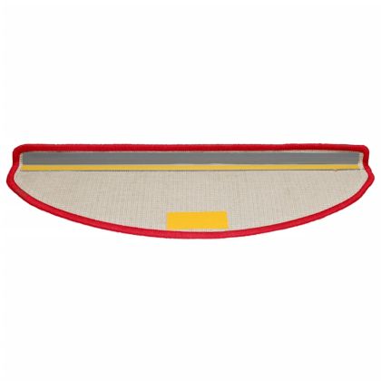 Изтривалки за стълби, 10 бр., 65x21x4 см, червени, полукръгли, големи