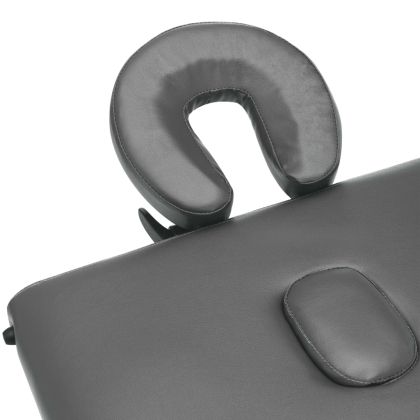 Масажна кушетка с 2 зони, алуминиева рамка, антрацит, 186х68 см