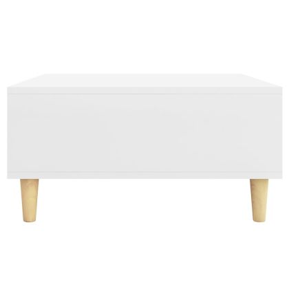 Кафе маса, бяла, 60x60x30 см, инженерно дърво