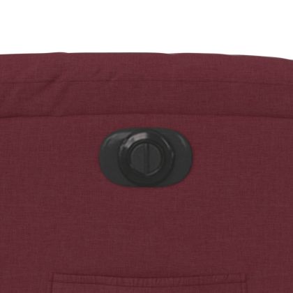 Електрически стол реклайнер, виненочервен, текстил