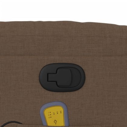 Изправящ масажен реклайнер стол, кафяв, текстил