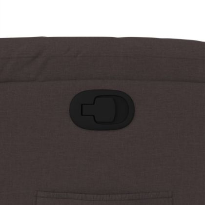 Изправящ реклайнер стол, тъмнокафяв, текстил