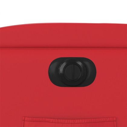 Електрически изправящ реклайнер стол, червен, изкуствена кожа